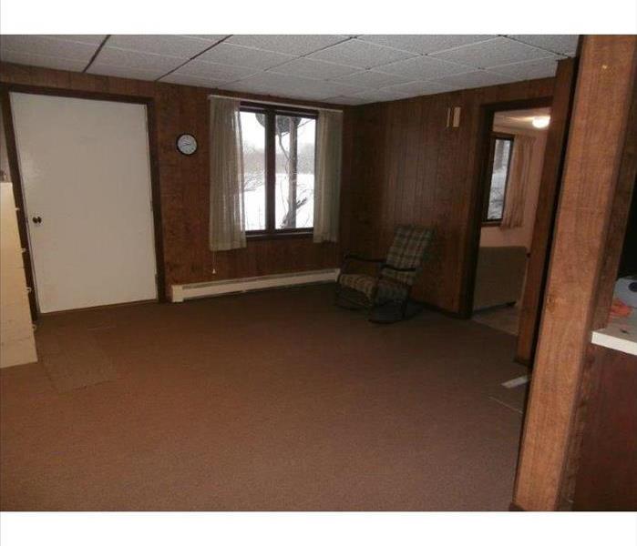 image of living room are with carpet all cleaned and dried from water damage