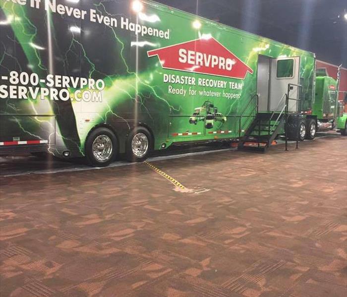 picture of a SERVPRO disaster recovery team truck