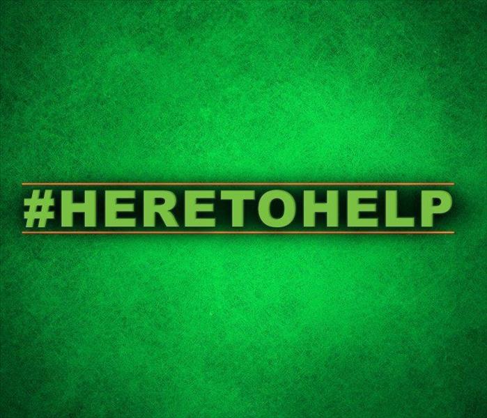 Green background and text #HERETOHELP